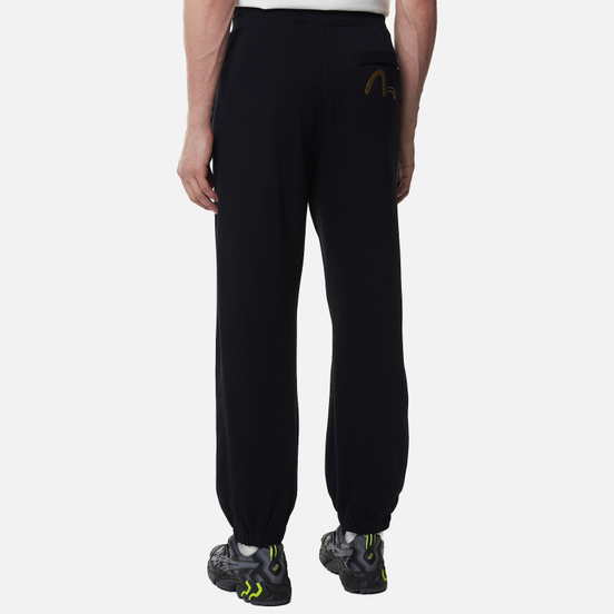 Мужские брюки Evisu Multi Hannya & Seagull Foil Printed Black