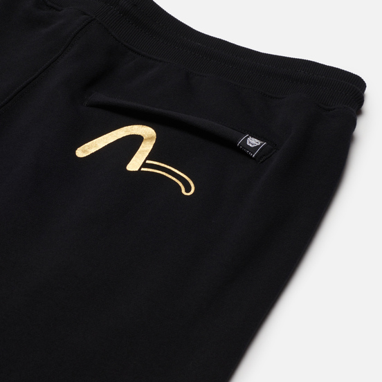 Мужские брюки Evisu Multi Hannya & Seagull Foil Printed Black