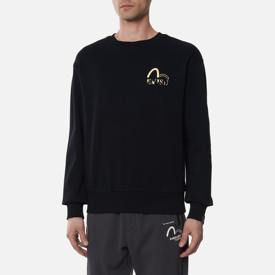 Мужская толстовка Evisu Multi Effect Hannya Heraldry Crew Neck Black