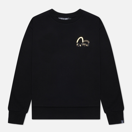 Мужская толстовка Evisu Multi Effect Hannya Heraldry Crew Neck Black
