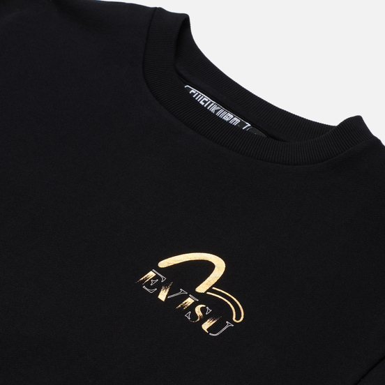 Мужская толстовка Evisu Multi Effect Hannya Heraldry Crew Neck Black
