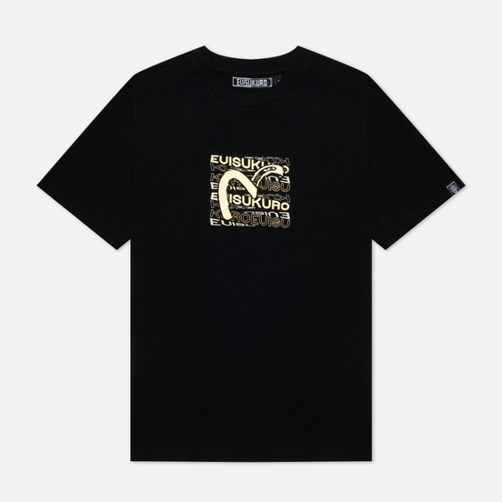 Мужская футболка Evisu Brushed Seagull & Hannya Skull Black