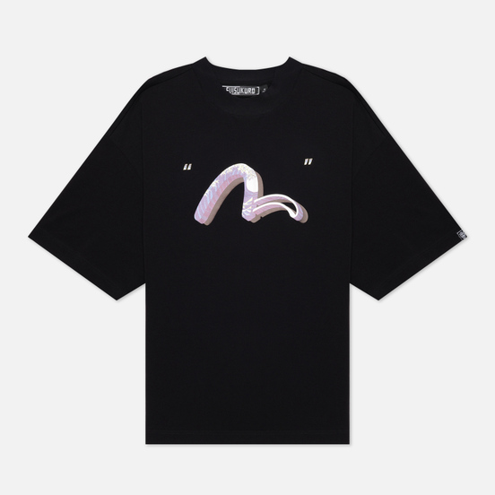 Мужская футболка Evisu 3D Seagull W.Shadow The Great Wave Black