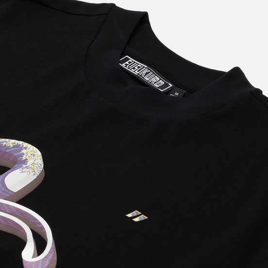 Мужская футболка Evisu 3D Seagull W.Shadow The Great Wave Black
