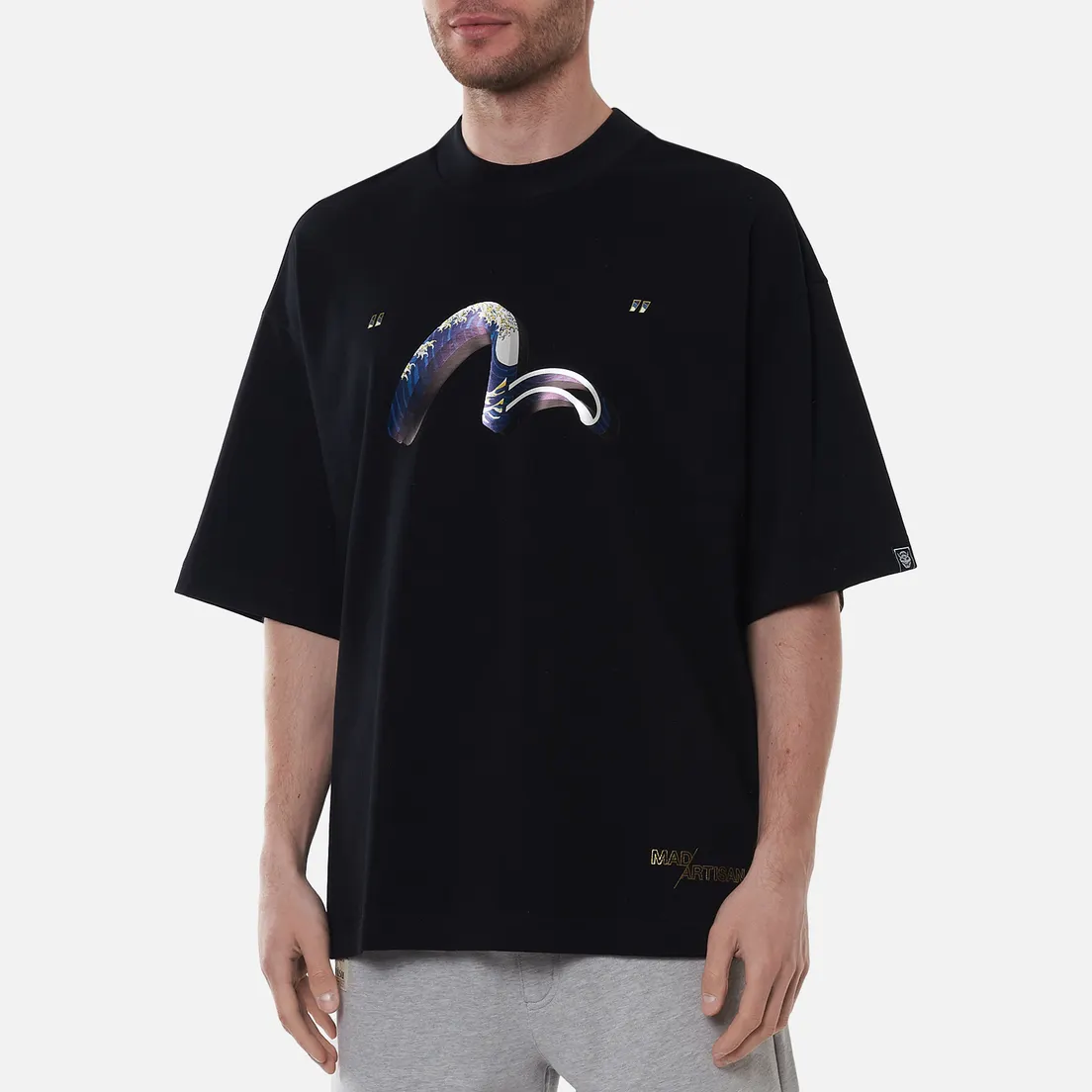 Evisu Мужская футболка 3D Seagull W.Shadow The Great Wave