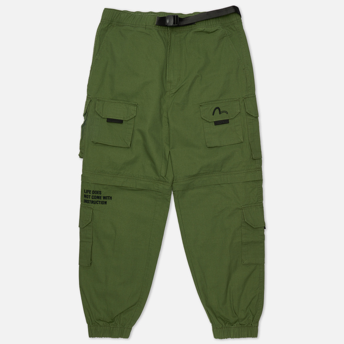 Мужские брюки Evisu, цвет зелёный, размер S