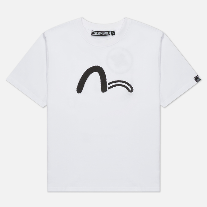 Мужская футболка Evisu, цвет белый, размер L 2ESGNM2TS568XXCT-BWHT Evisukuro Oversized Seagull - фото 1