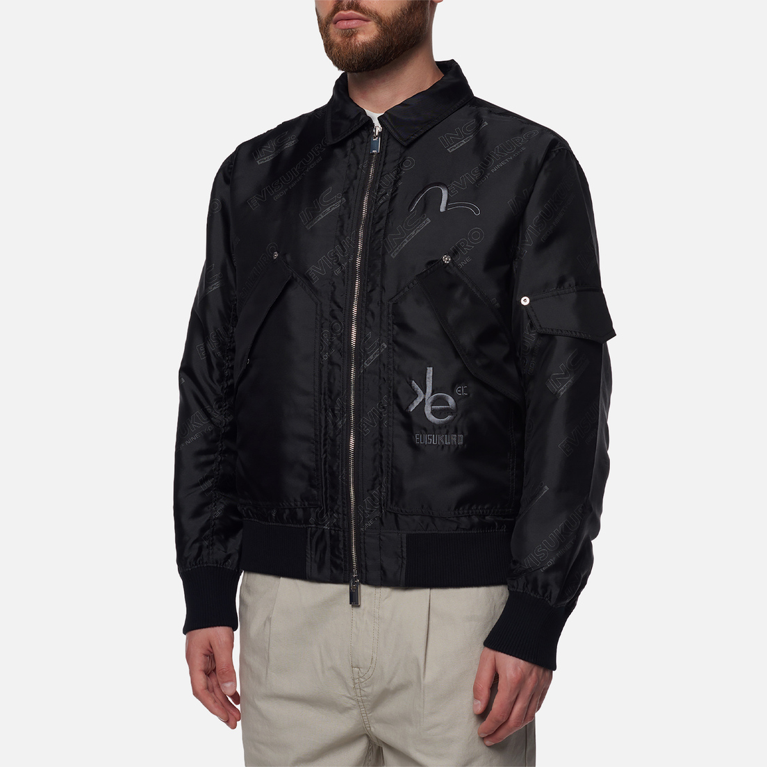 Evisu Мужская куртка бомбер Evisukuro All Over Print MA-2