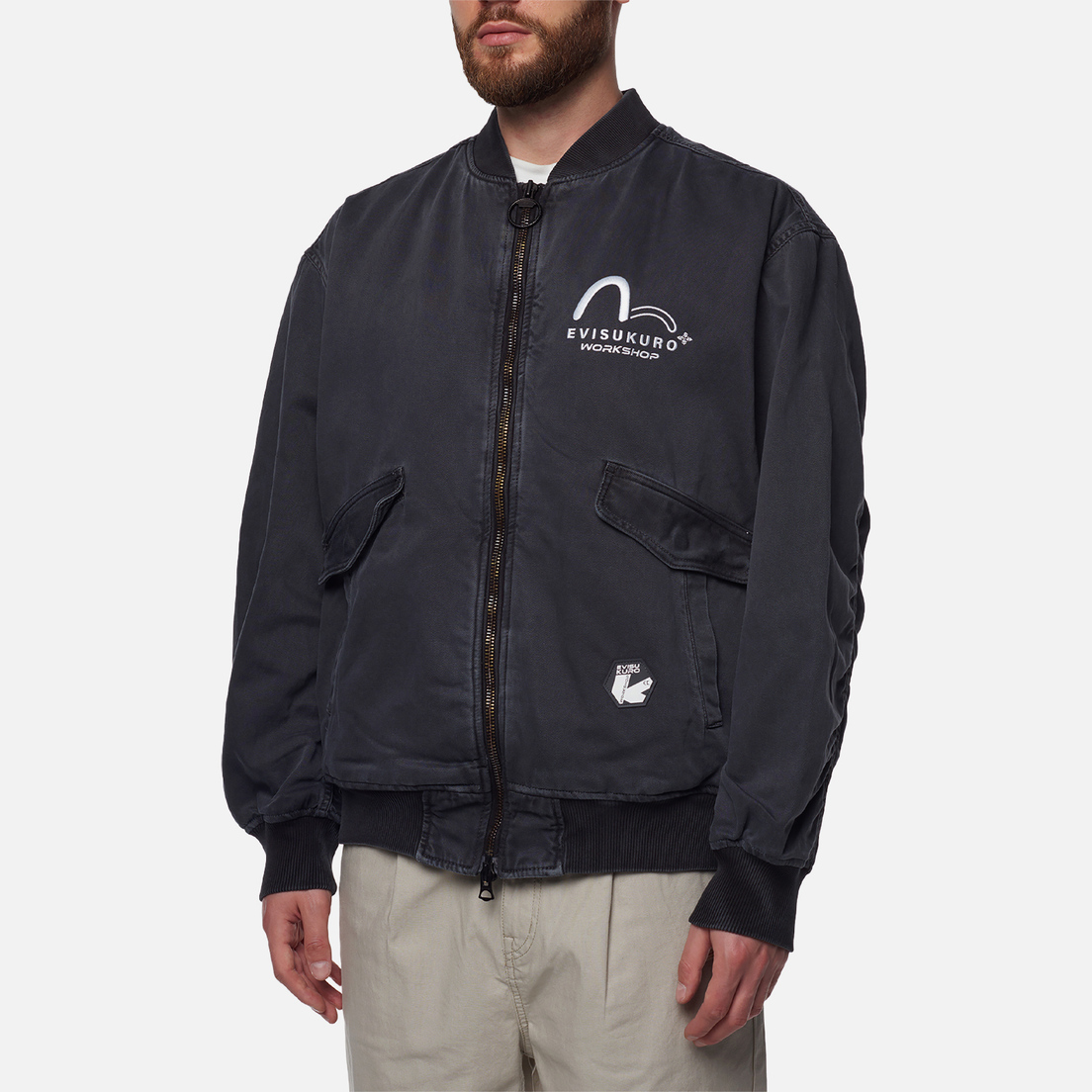 Evisu Мужская куртка бомбер Evisukuro Cotton Twill MA-1