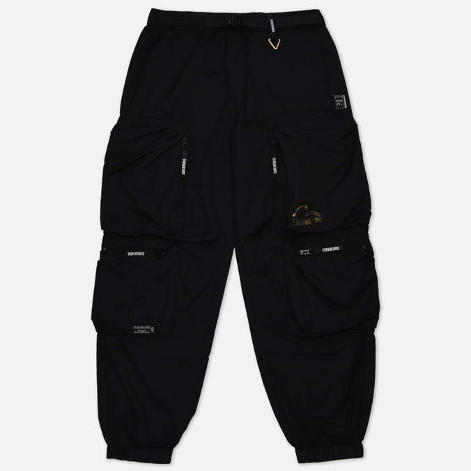 Мужские брюки Evisu Evisukuro Multi-Pocket Jogger, цвет чёрный