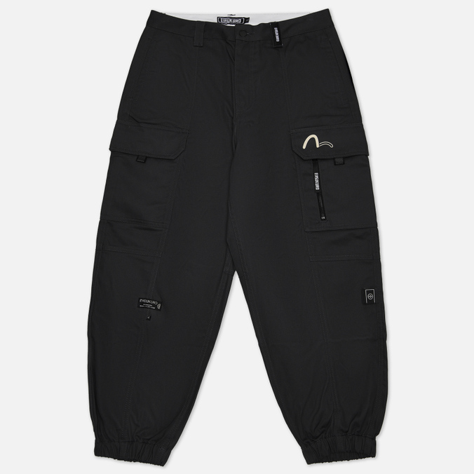 Мужские брюки Evisu Evisukuro Panelling Cargo Jogger, цвет серый