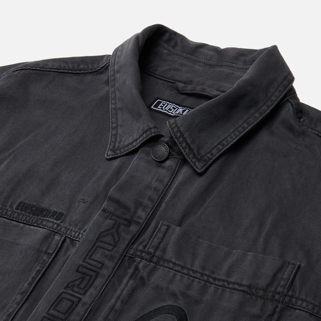 Evisu Мужская джинсовая куртка Evisukuro Garment Washed Utility Shirt