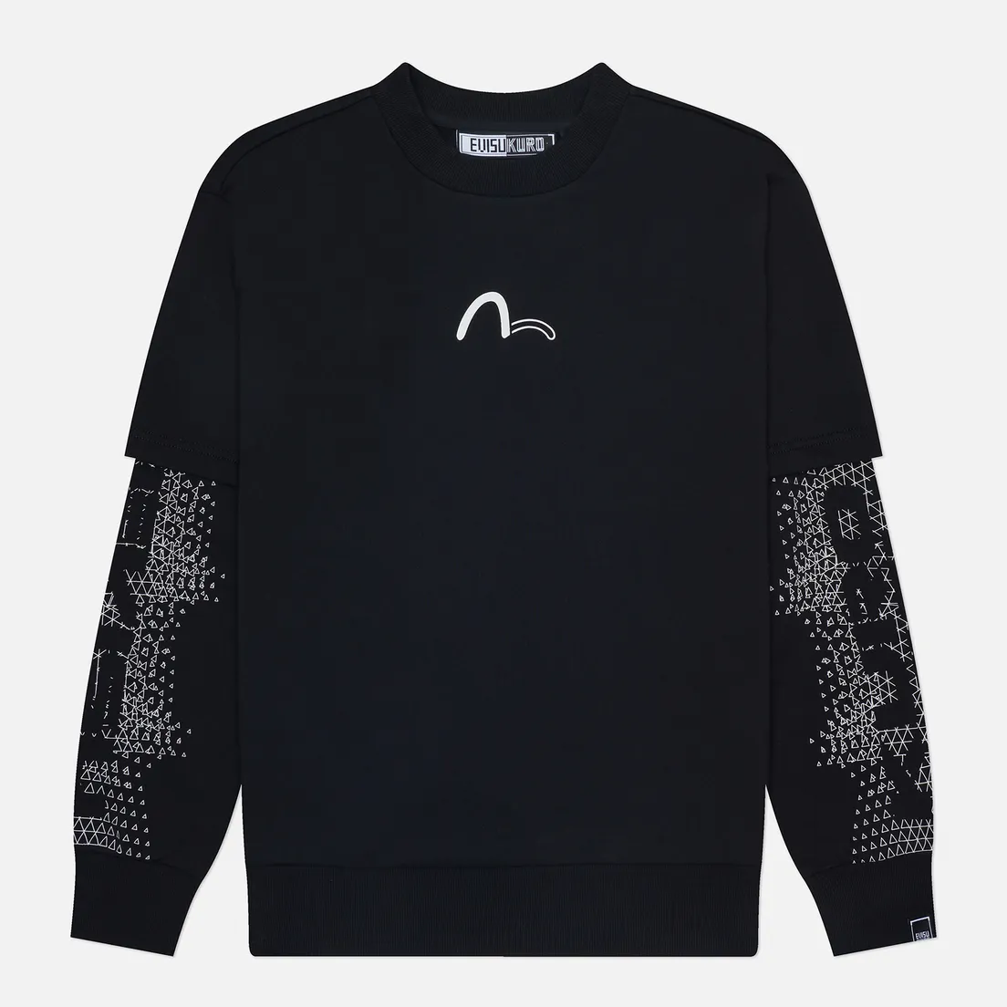 Evisu Мужская толстовка Evisukuro 2 In 1 Multi Branding