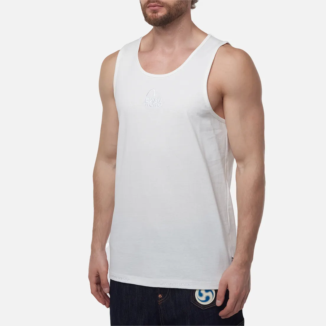 Evisu Мужская майка Logo & Seagull Embroidery