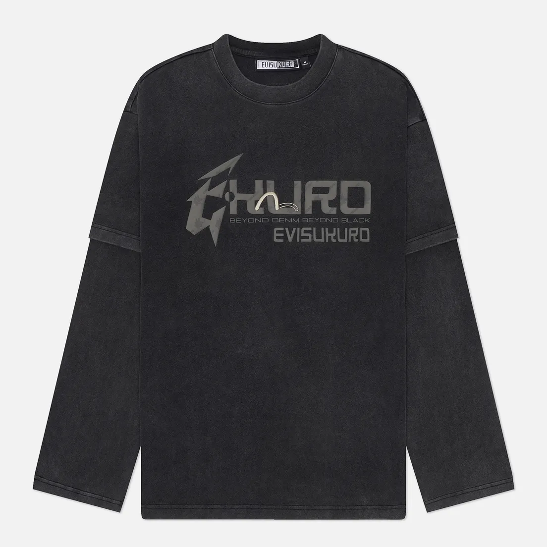 Evisu Мужской лонгслив Heavy Washed Multi Labels