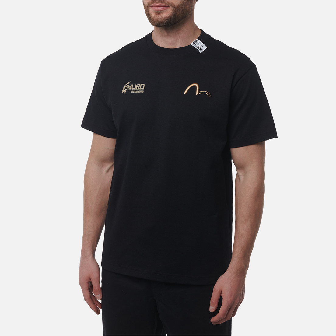 Evisu Мужская футболка Embroidery Small Seagull Solid