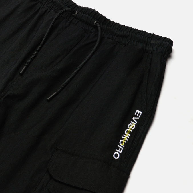 Женские брюки Evisu, цвет чёрный, размер XS 2ESGNW2PT299RXLX-BLKX Kuro Embroidered Cargo - фото 2