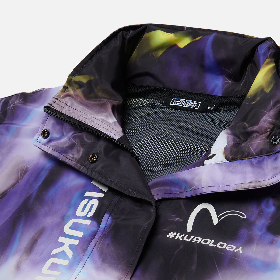 Evisu Женское пальто Evisukuro Print & Embroidered All Over Hooded Wind