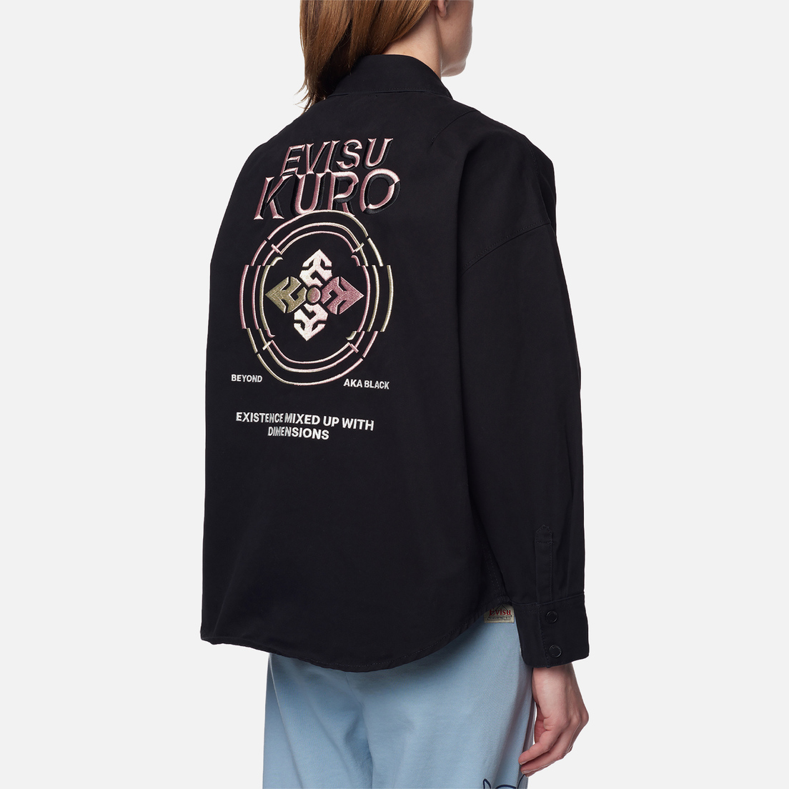 Evisu Женская джинсовая куртка Evisukuro 2-Way Embroidered Shirt