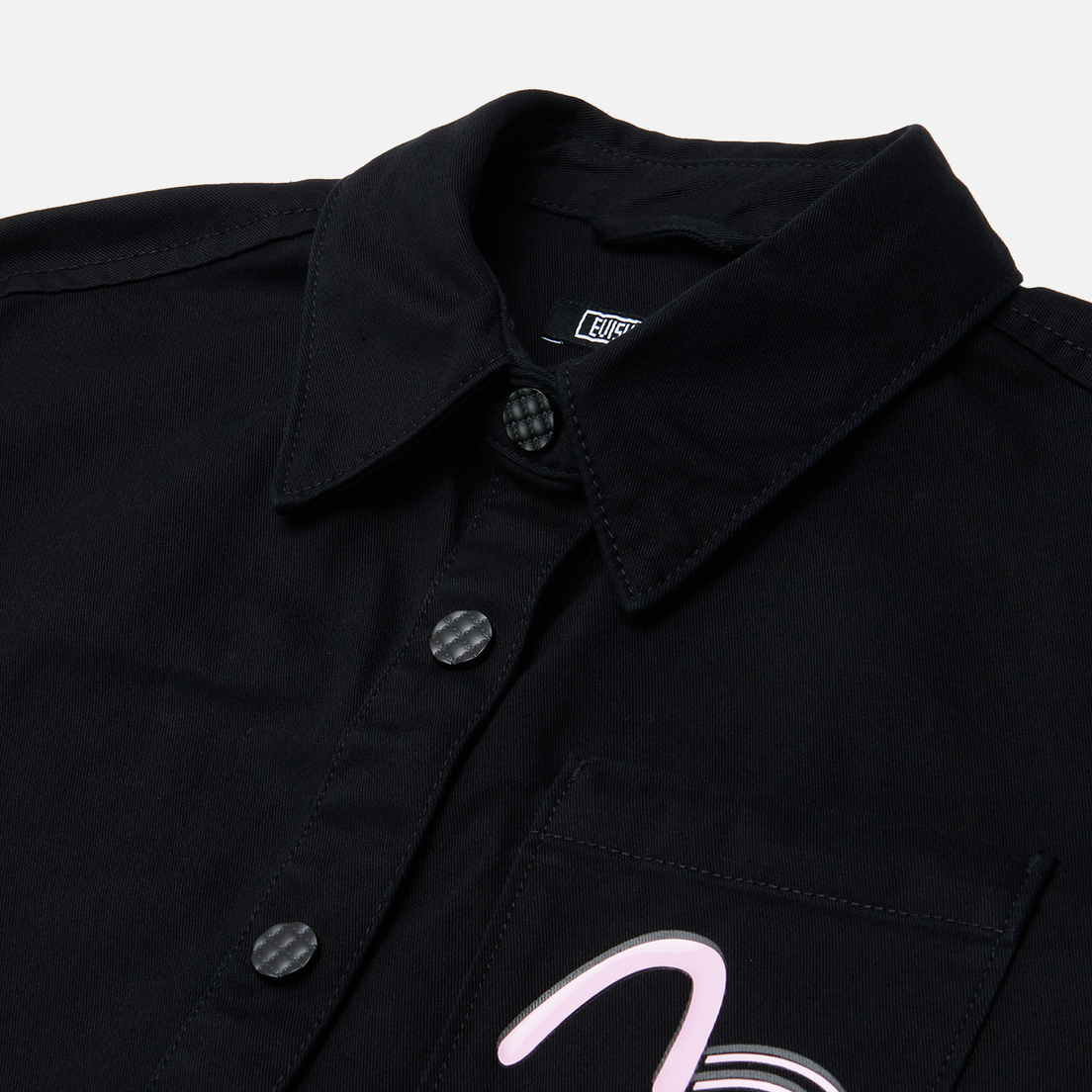 Evisu Женская джинсовая куртка Evisukuro Overlays Printed Kamon Shirt