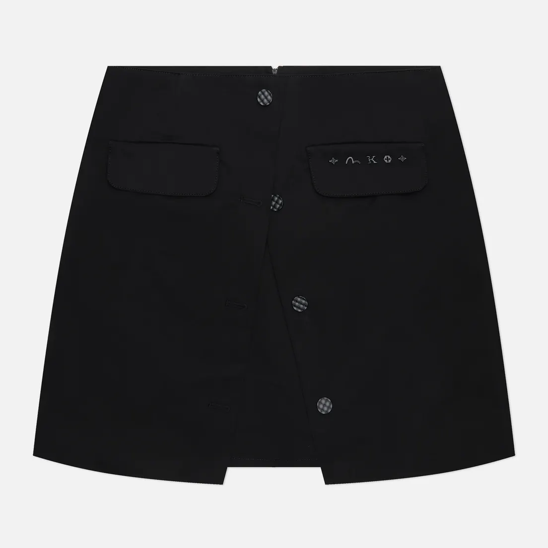Evisu Женская юбка Evisukuro Button Up Wrap A-Line Mini