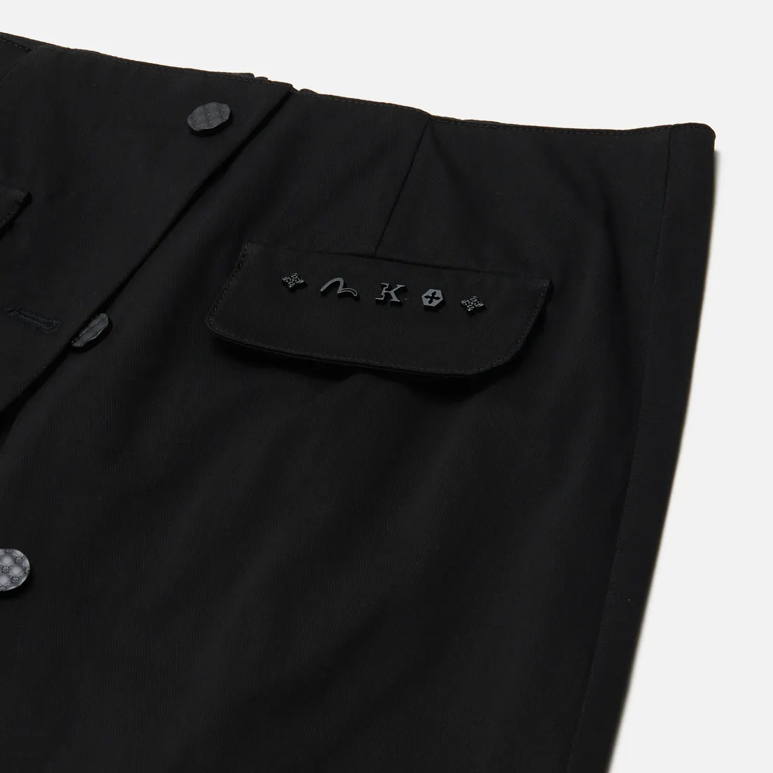 Evisu Женская юбка Evisukuro Button Up Wrap A-Line Mini