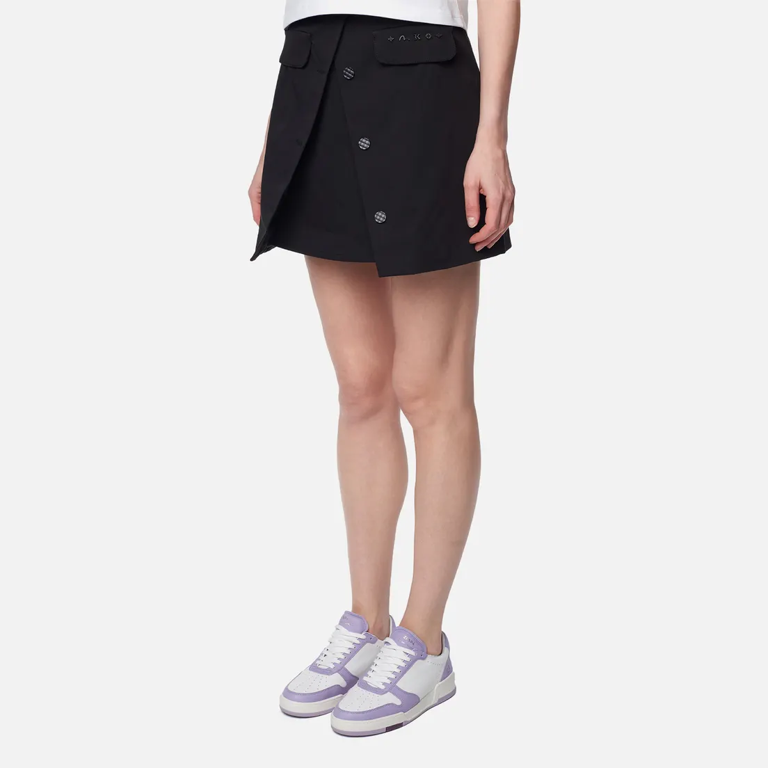 Evisu Женская юбка Evisukuro Button Up Wrap A-Line Mini