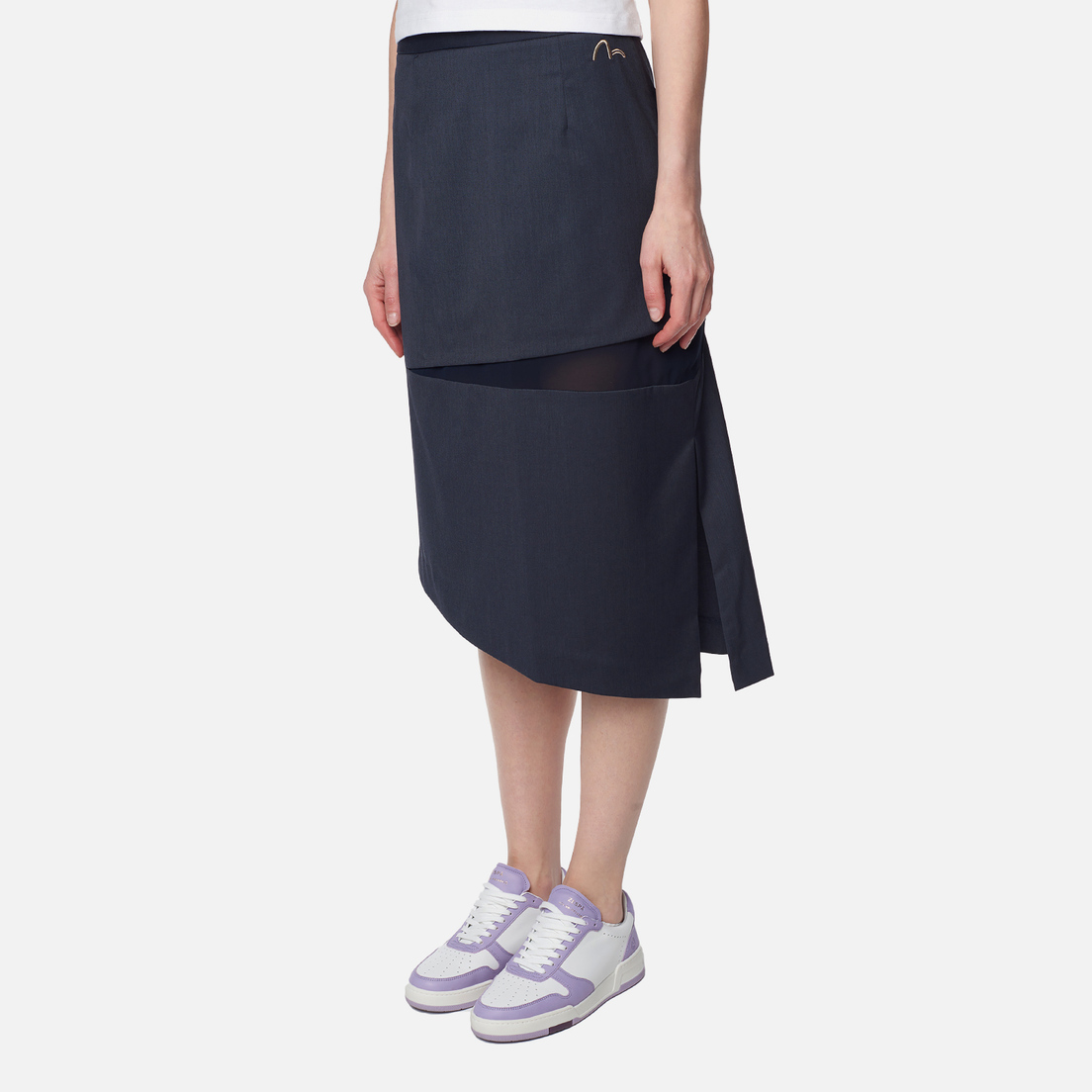 Evisu Женская юбка Evisukuro Sheer Panelled Midi