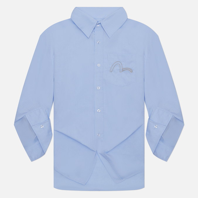 Женская рубашка Evisu Evisukuro Notched Sleeves 3D, цвет голубой