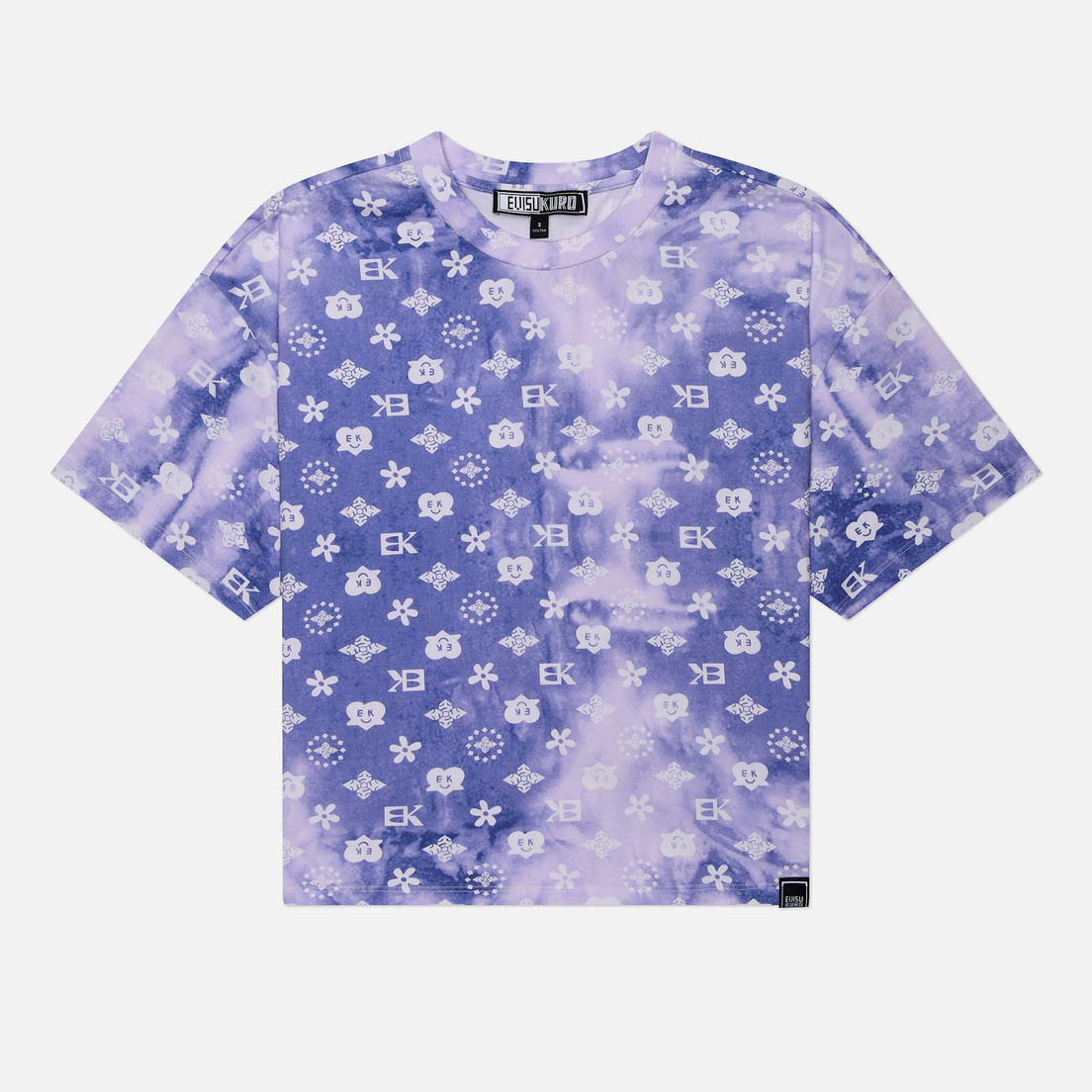 Evisu Женская футболка Evisukuro Printed Monogram Tie Dye