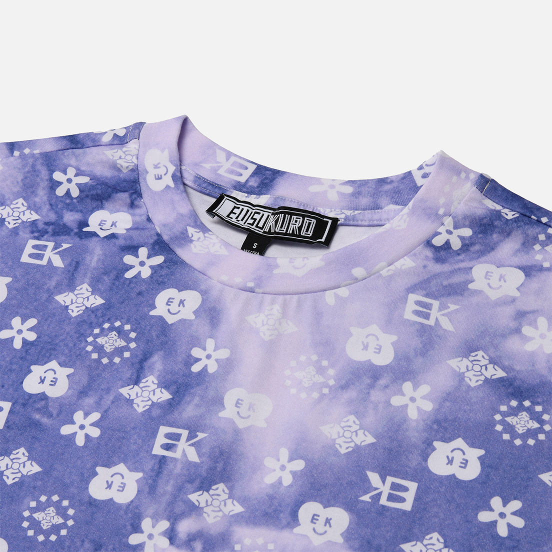 Evisu Женская футболка Evisukuro Printed Monogram Tie Dye