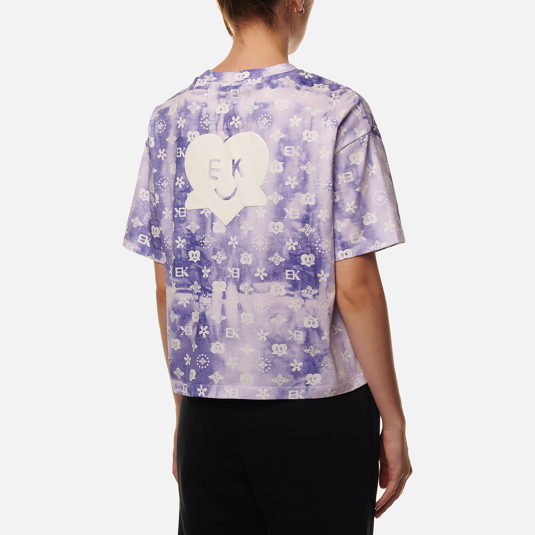 Evisu Женская футболка Evisukuro Printed Monogram Tie Dye