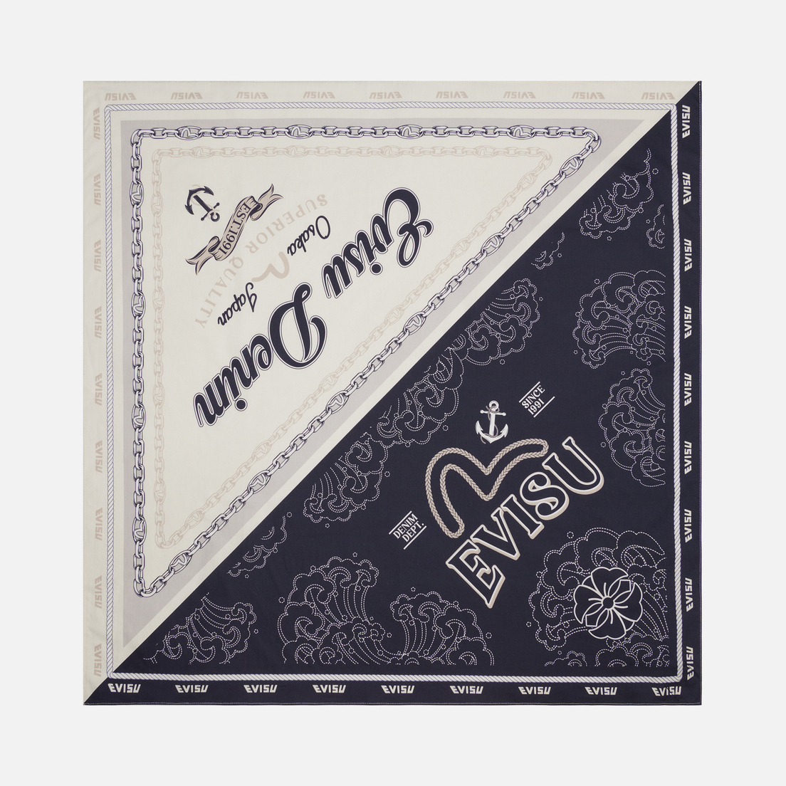 Evisu Бандана Seagull & Logo Printted