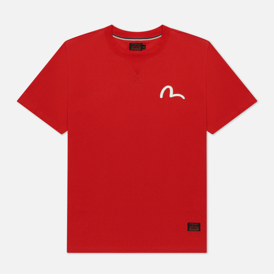 Мужская футболка Evisu Heritage Tigers & Logo Printed Chinese Red