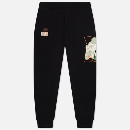 Мужские брюки Evisu Godhead Daruma Printed, цвет чёрный, размер S