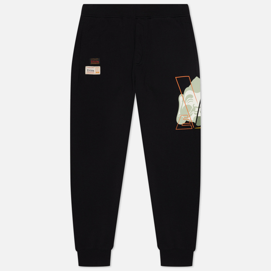 Мужские брюки Evisu Godhead Daruma Printed Black