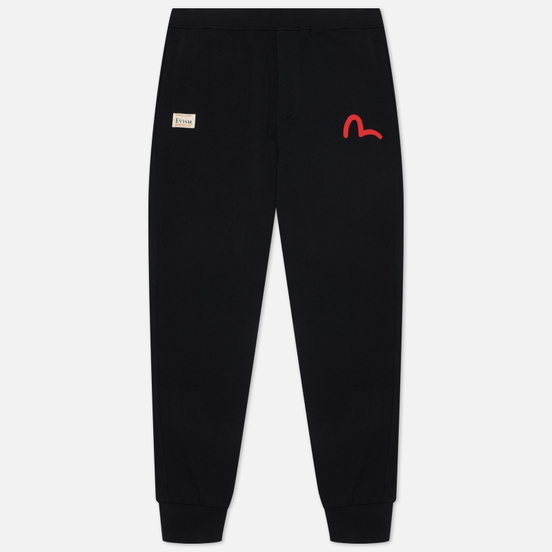 Мужские брюки Evisu Godhead & Evisu All Over Printed Daicock Black
