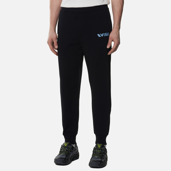 Мужские брюки Evisu Godhead All Over Printed Double Daicock Black