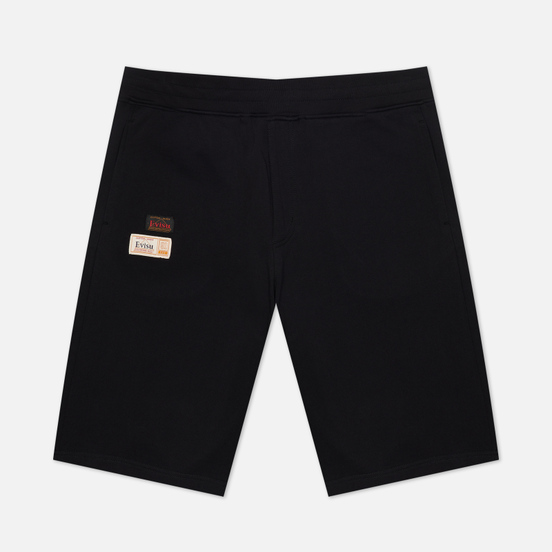 Мужские шорты Evisu Free Hand Printed Daicock & Kamon Black