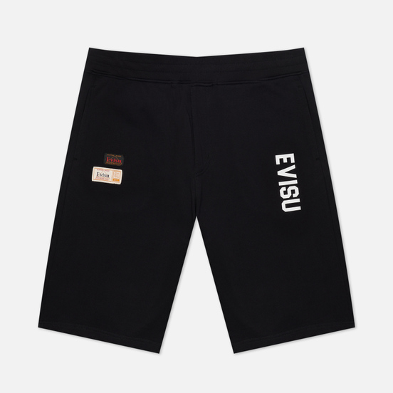 Мужские шорты Evisu Godhead Daruma Box Printed Daicock Black