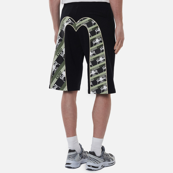 Мужские шорты Evisu Godhead Daruma Box Printed Daicock Black
