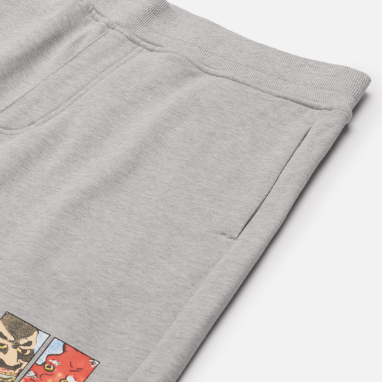 Мужские шорты Evisu Seagull Printed Pocket Heather Grey