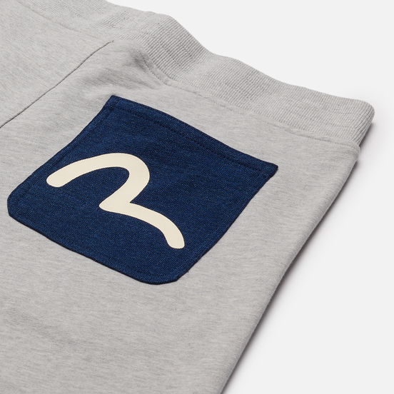Мужские шорты Evisu Seagull Printed Pocket Heather Grey