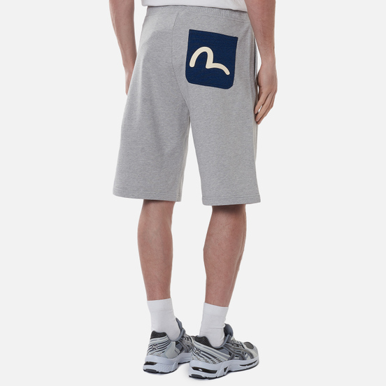 Мужские шорты Evisu Seagull Printed Pocket Heather Grey