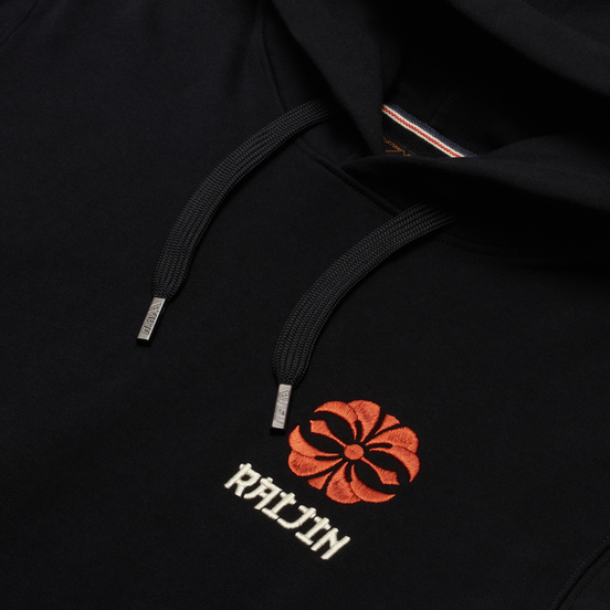 Мужская толстовка Evisu Kimono-Style Zip-Hoodie Brocade Applique Black