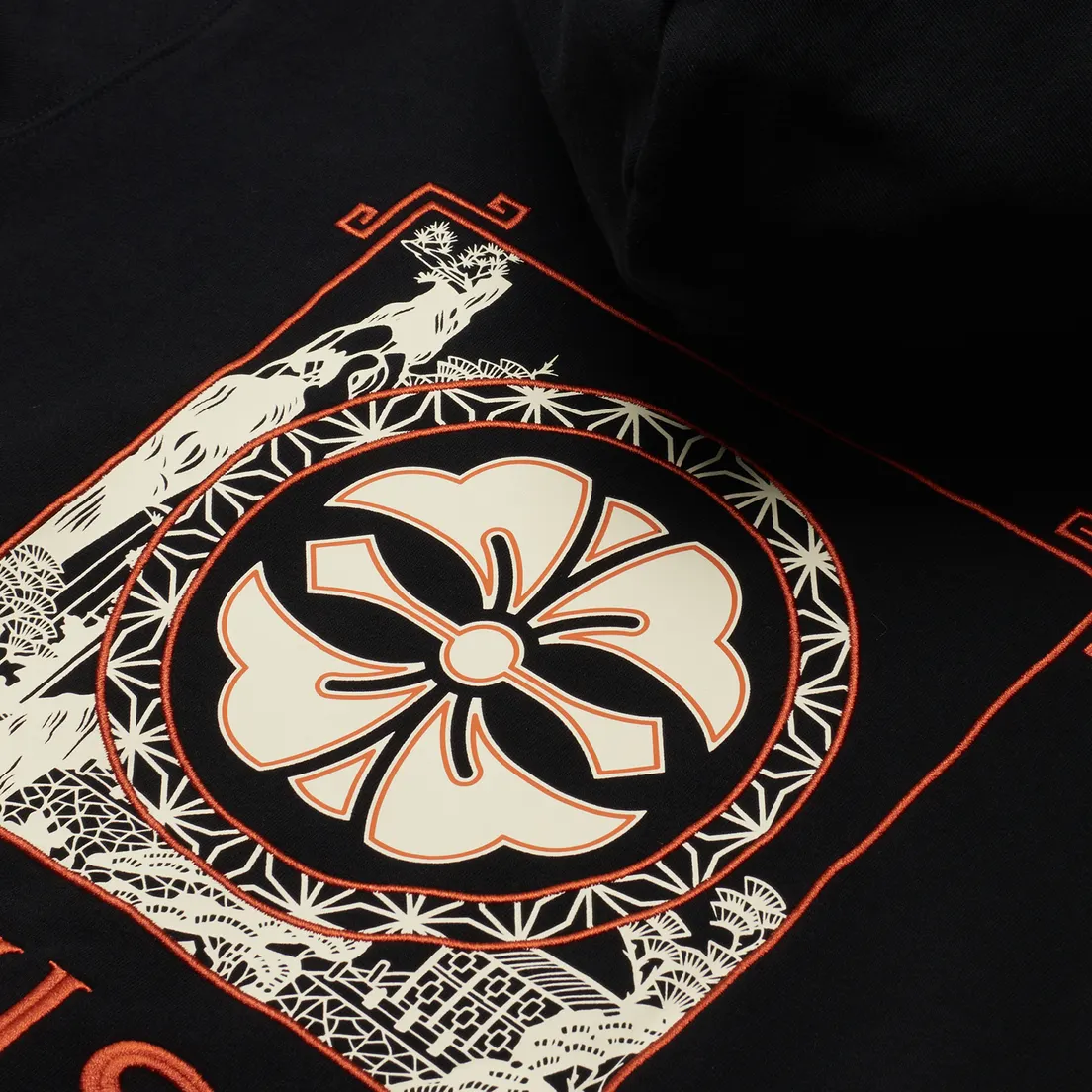 Evisu Мужская толстовка Kimono-Style Zip-Hoodie Brocade Applique