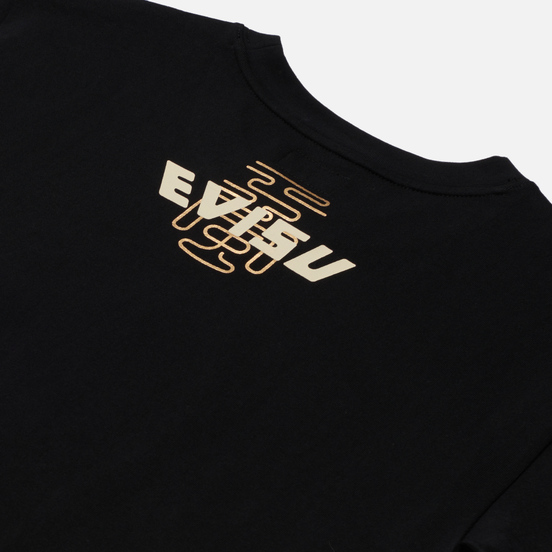 Мужская футболка Evisu Gradated Landscape Seagull & Logo Printed Black
