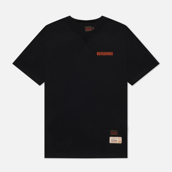 Мужская футболка Evisu Folklore Art Pattern Printed Daicock Black