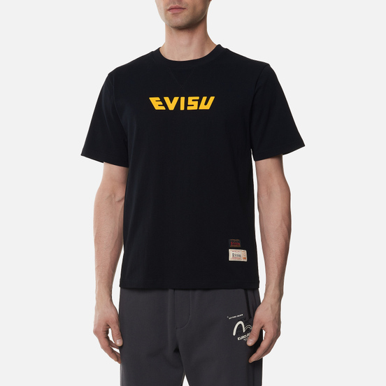 Мужская футболка Evisu Godhead Daruma Box Printed Daicock Black