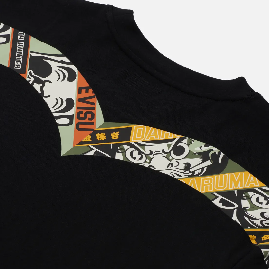 Evisu Мужская футболка Godhead Daruma Box Printed Daicock